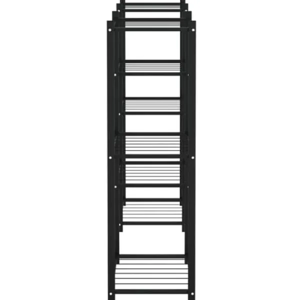 Outlet Växtställ av svart järn för växter och dekoration | Storlek: 83x25x80 cm Växtställ