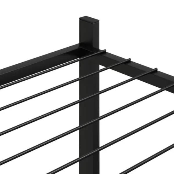 Outlet Växtställ av svart järn för växter och dekoration | Storlek: 83x25x80 cm Växtställ