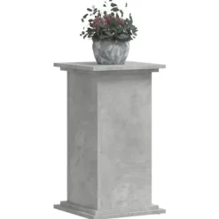 Hot Växtställ i betonggrå färg - Stabilt och modernt designat i konstruerat trä | Storlek: 33x33x60 cm Växtställ