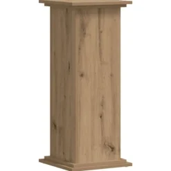 Växtställ i konstruerat trä - Stabilt och hållbart | Storlek: 33x33x80 cm | Färg: Ek