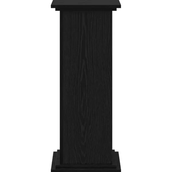 Växtställ i Svart Ek - Elegant Trä för Inomhus & Utomhus | Storlek: 33x33x80 cm
