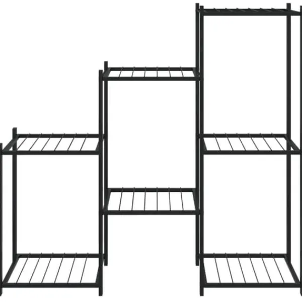 Best Växtställ i svart järn – Hållbar och stabil hylla | Storlek: 83x25x80 cm Växtställ