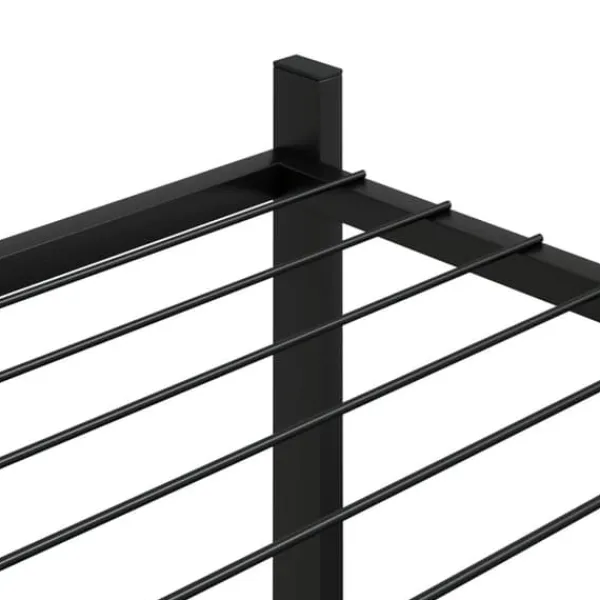 Best Växtställ i svart järn – Hållbar och stabil hylla | Storlek: 83x25x80 cm Växtställ