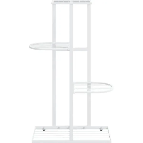 Outlet Växtställ med 4 hyllor 43x22x76 cm vit metall - Växtställ - Växt Ställ - Home & Living Växtställ