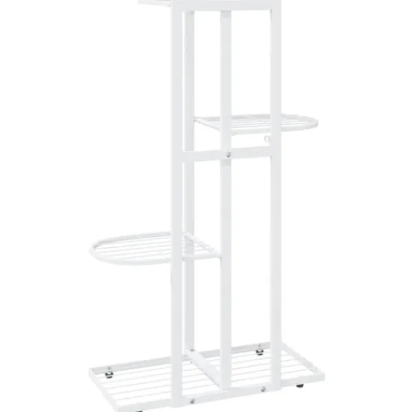Outlet Växtställ med 4 hyllor 43x22x76 cm vit metall - Växtställ - Växt Ställ - Home & Living Växtställ