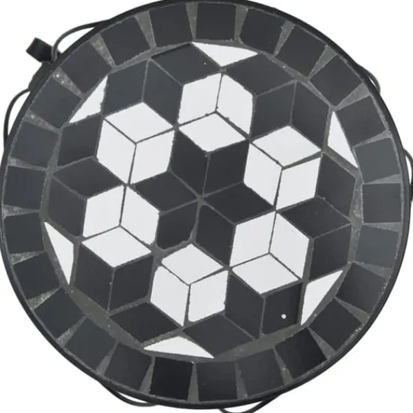 Best Växtställ 3-pack i svart och vit keramik - Mosaikdesign | Färg: Svart/Vit | Storlek: Standard Växtställ