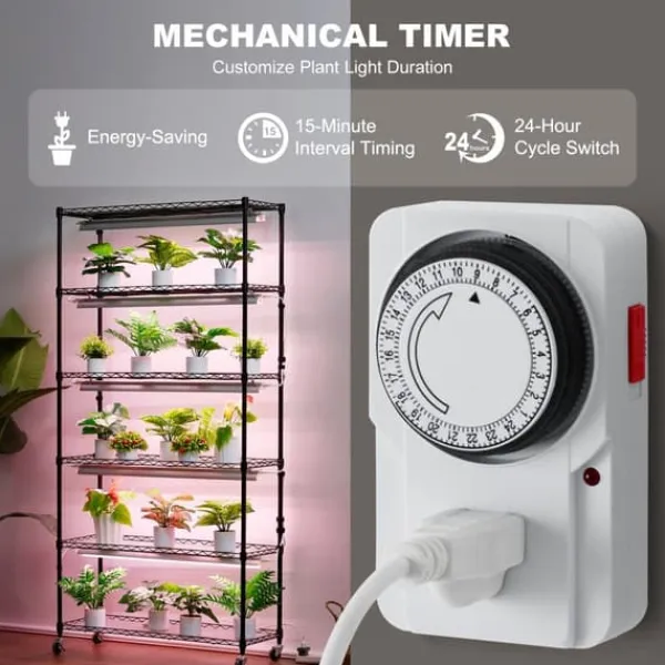 Växtställning med växtlampa 180W, 6 Eters, inomhus växtskåp, justerbar ljusstyrka, modern design för inomhusplantering