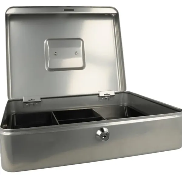 Westcott AC-E51002-ZI Kassalåda 301x242x91mm Silvergrå, plastinsats med 5 fack